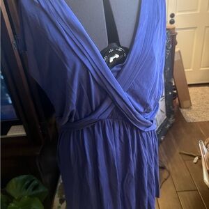 Free People Blue Mini Dress in Super Soft Modal